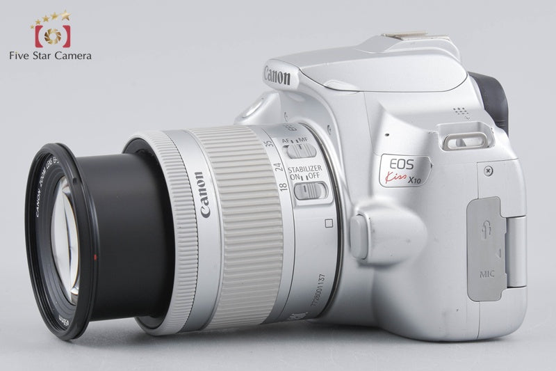 Canon EOS Kiss X10 / Rebel SL3 / 250D / 200DII Silver 24.1 MP 18-55 IS STM Lens