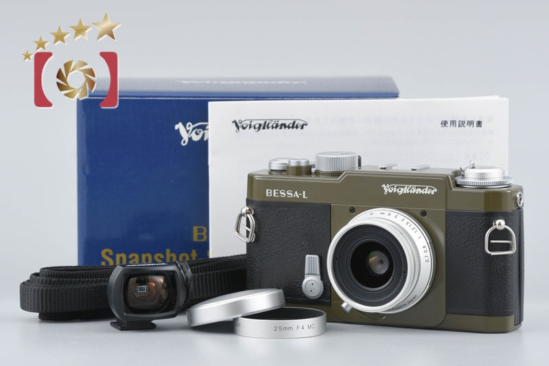 Voigtlander BESSA-L Olive SNAPSHOT-SKOPAR 25mm f/4 MC Special Edition w/ Box