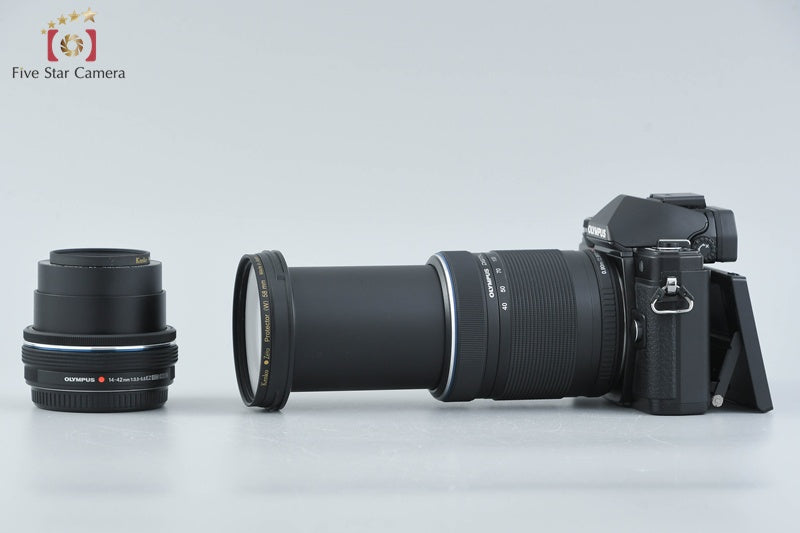 "Count 3,186" Olympus OM-D E-M10 Mark II Black 16.1 MP 14-42 40-150 EZ Lenses