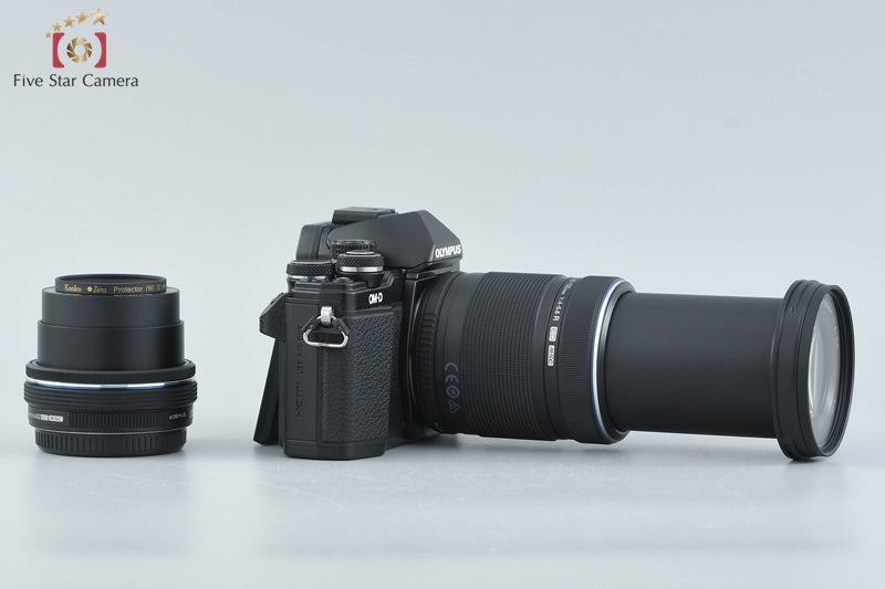 "Count 3,186" Olympus OM-D E-M10 Mark II Black 16.1 MP 14-42 40-150 EZ Lenses