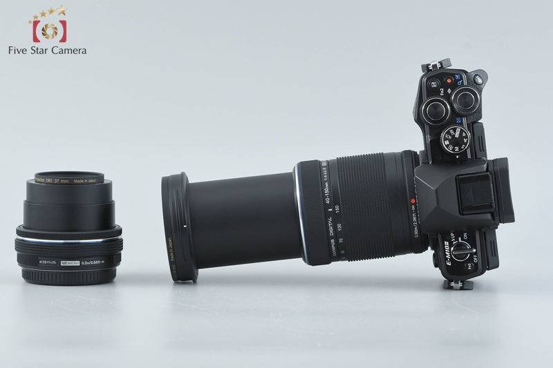 "Count 3,186" Olympus OM-D E-M10 Mark II Black 16.1 MP 14-42 40-150 EZ Lenses