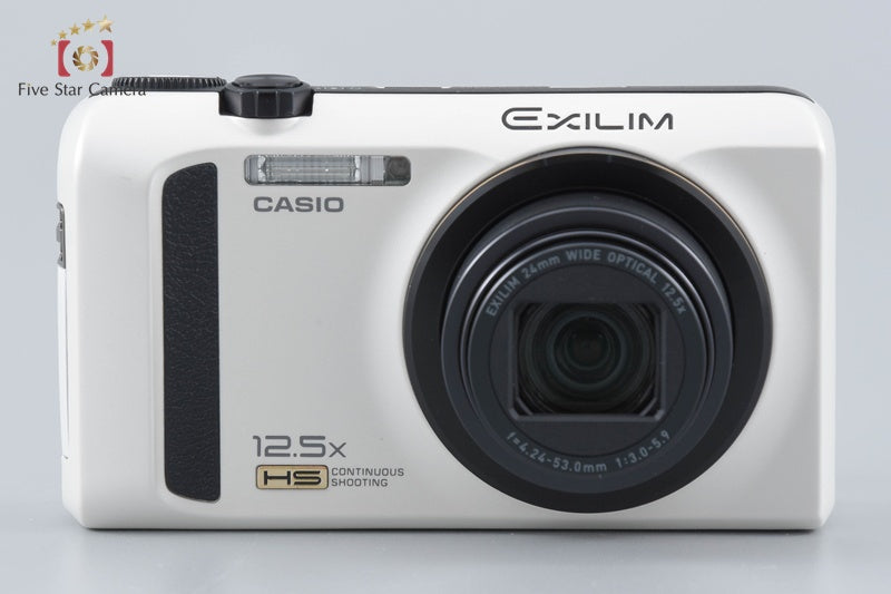 Casio HIGH SPEED EXILIM EX-ZR100 White 12.1 MP Digital Camera w/ Box