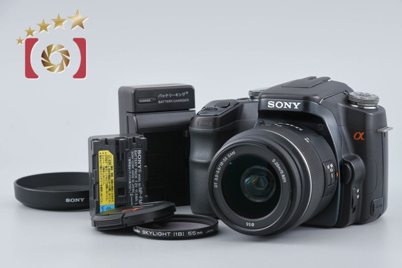 SONY α100 DSLR-A100 Black 10.2 MP DT 18-55 SAL1855 Lens [Japanese Language Only]