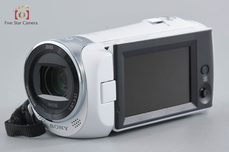 SONY HANDYCAM HDR-CX470 White Digital Camcorder w/ Box [Japanese Language Only]