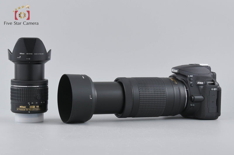 "Count 2,768" Nikon D5600 24.2 MP DSLR 18-55 70-300 VR Lenses
