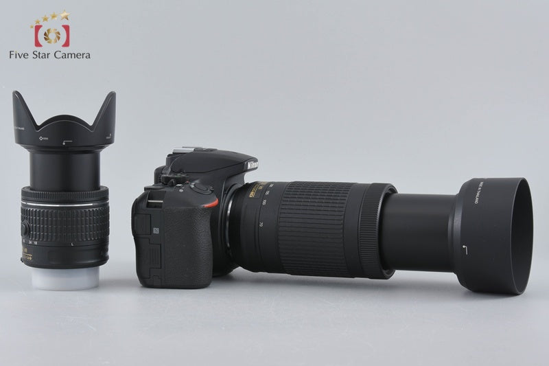 "Count 2,768" Nikon D5600 24.2 MP DSLR 18-55 70-300 VR Lenses