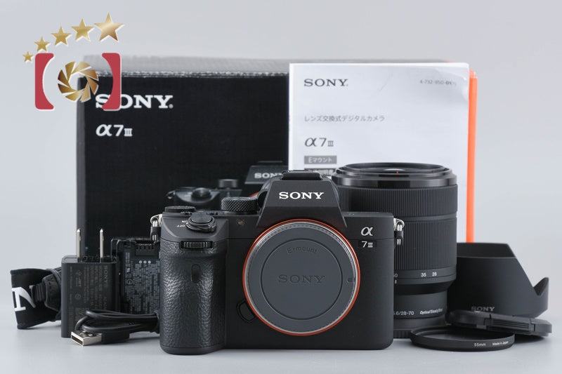 "Count 177" SONY α7III ILCE-7M3 Black 24.2MP 28-70 Lens [Japanese Language Only]