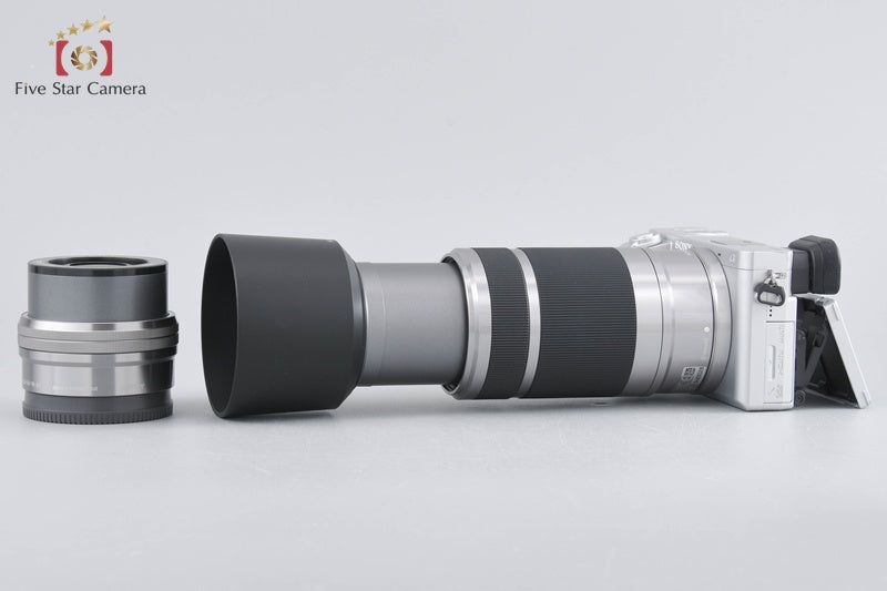 Sony α6400 ILCE-6400Y Silver 24.2MP 16-50 55-210 Lenses [Japanese Language Only]