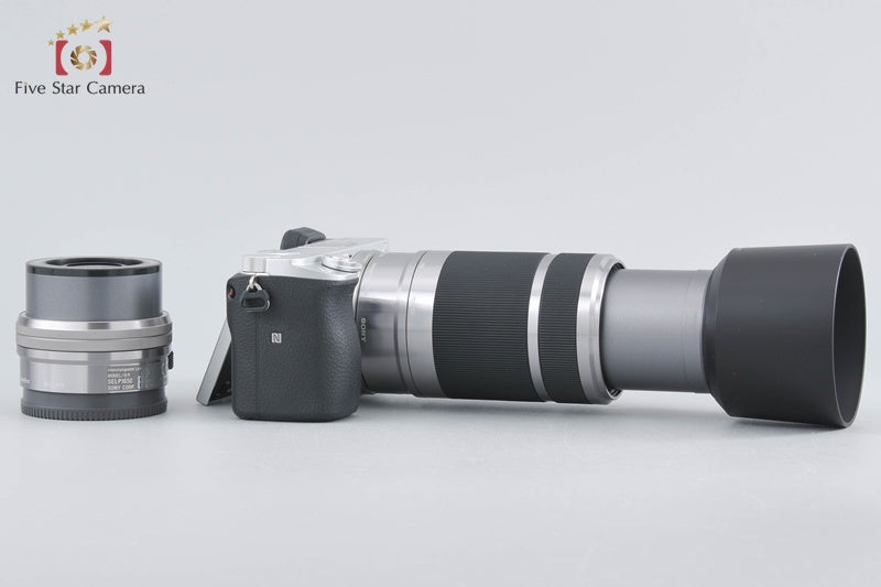 Sony α6400 ILCE-6400Y Silver 24.2MP 16-50 55-210 Lenses [Japanese Language Only]