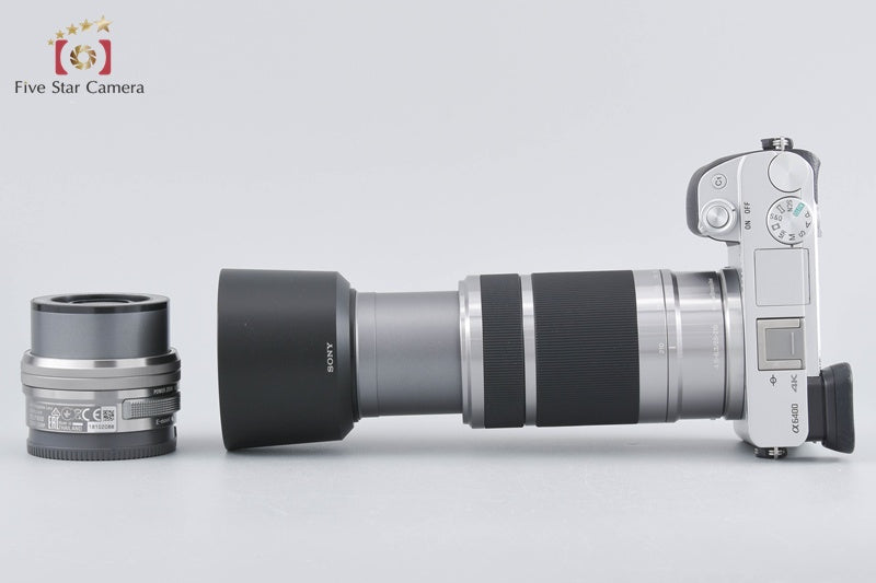 Sony α6400 ILCE-6400Y Silver 24.2MP 16-50 55-210 Lenses [Japanese Language Only]