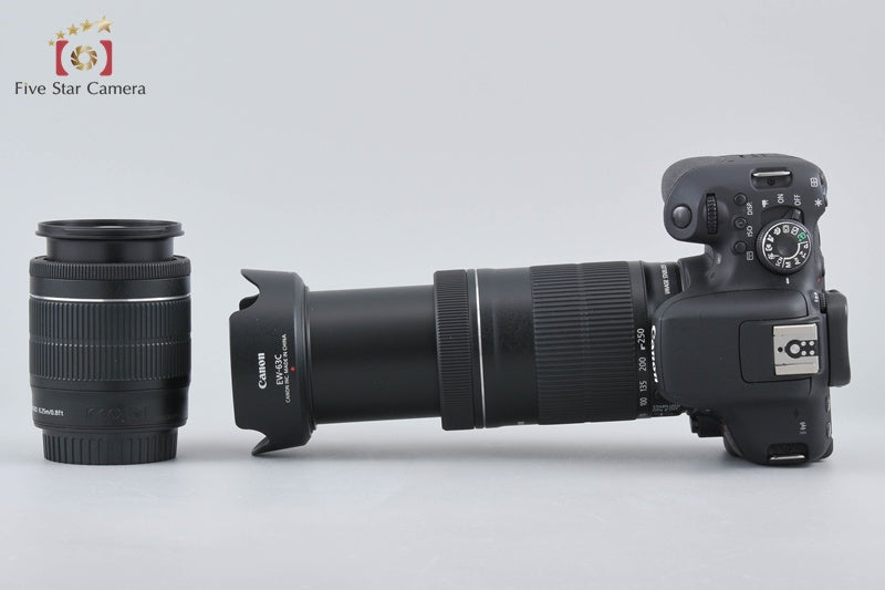 Canon EOS Kiss X8i / Rebel T6i / 750D 24.2 MP 18-55 55-250 Lenses w/ Box