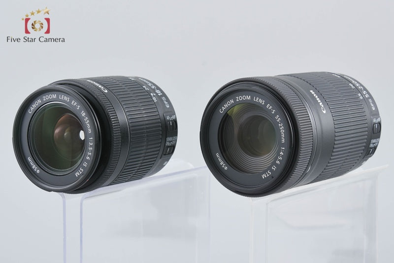 Canon EOS Kiss X8i / Rebel T6i / 750D 24.2 MP 18-55 55-250 Lenses w/ Box