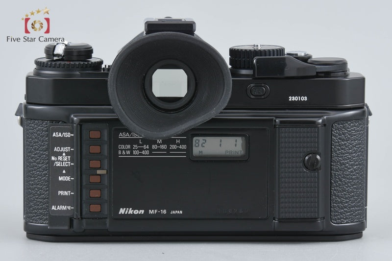 Nikon FM3A Black 35mm SLR Film Camera Body + MF-16 Data Back