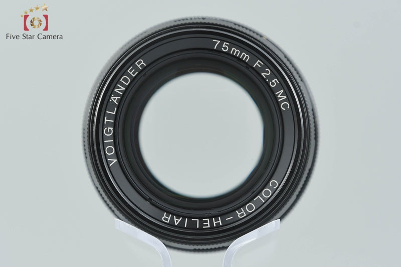 Voigtlander COLOR-HELIAR 75mm f/2.5 MC Black L39 Leica Thread Mount Lens w/ Box