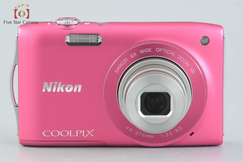 Nikon COOLPIX S3300 Strawberry Pink 16.0 MP Digital Camera w/ Box