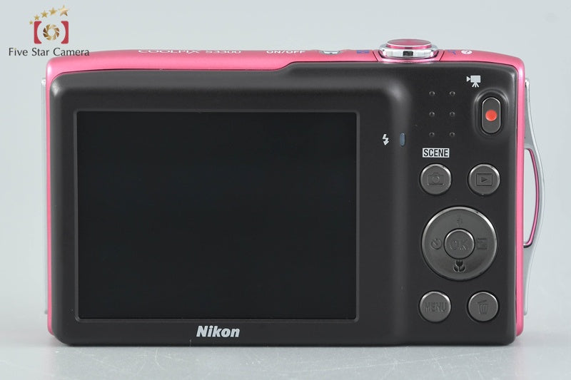Nikon COOLPIX S3300 Strawberry Pink 16.0 MP Digital Camera w/ Box