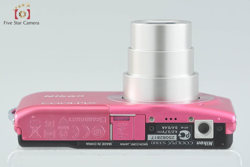 Nikon COOLPIX S3300 Strawberry Pink 16.0 MP Digital Camera w/ Box