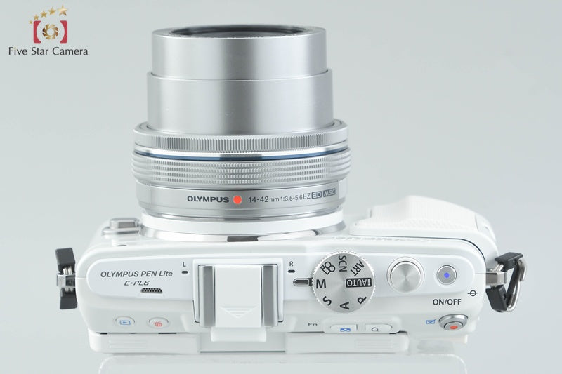 "Count 572" Olympus PEN Lite E-PL6 White 16.1 MP 14-42 EZ Lens