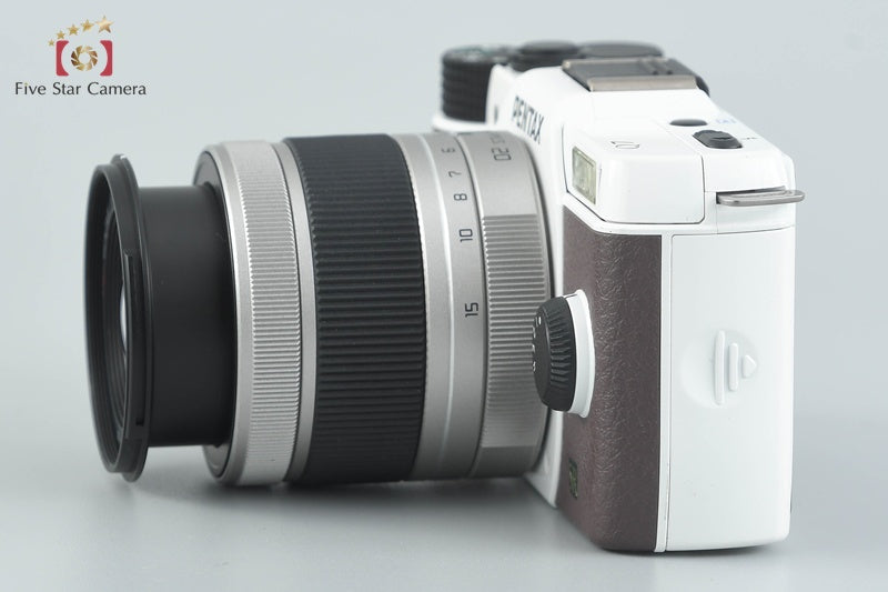 Shutter count 1,182 PENTAX Q7 White x Brown 12.4 MP Digital Camera 5-15 Lens