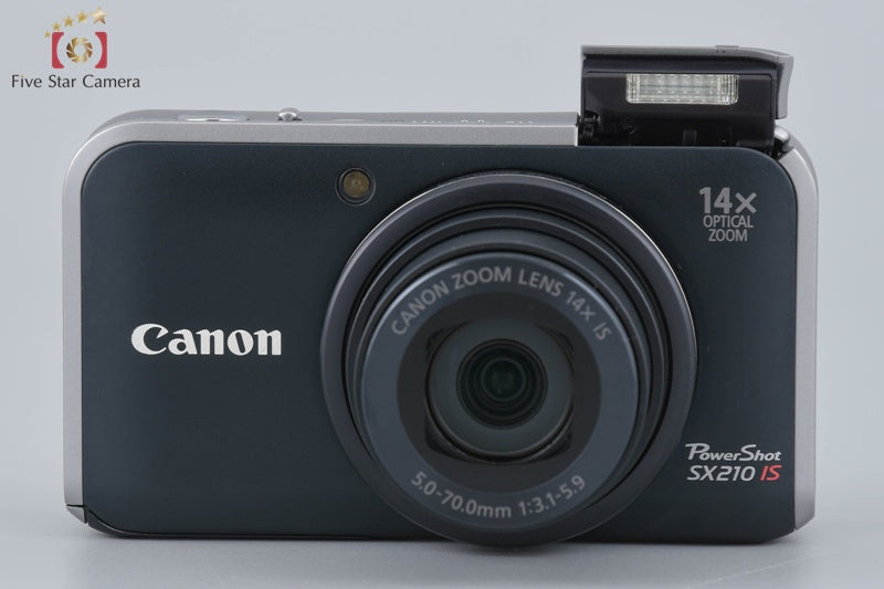 Canon PowerShot SX210 IS Black 14.1MP Digital Camera w/ Box