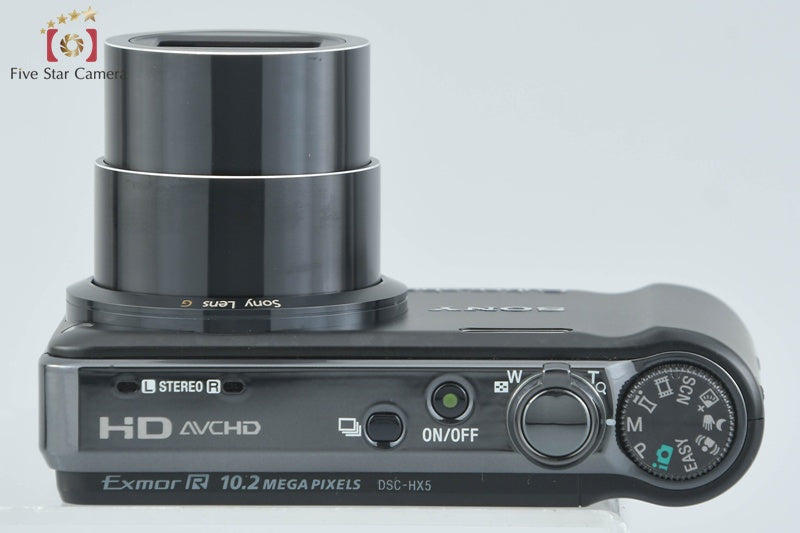 Sony Cyber-Shot DSC-HX5V Black 10.2 MP Digital Camera [Japanese Language Only]