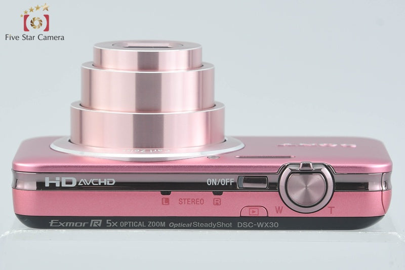 SONY Cyber-shot DSC-WX30 Pink 16.2 MP Digital Camera [Japanese Language Only]
