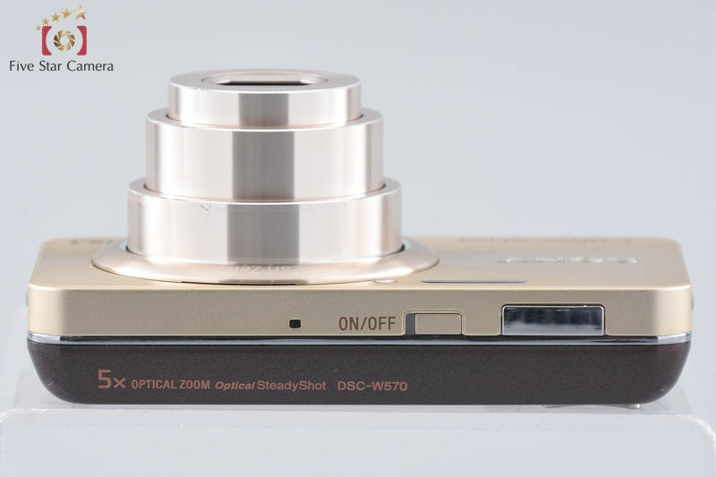 Sony Cyber-Shot DSC-W570 Gold 16.1 MP Digital Camera [Japanese Language Only]