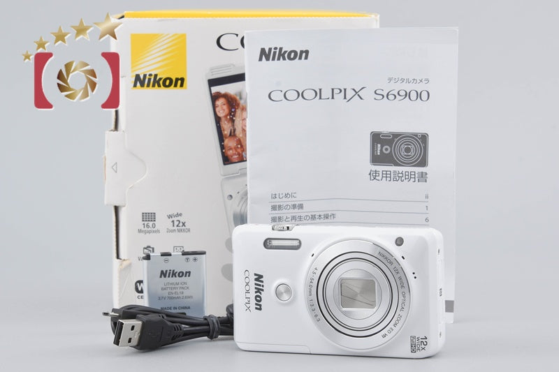 Nikon COOLPIX S6900 Natural White 16.2 MP Digital Camera w/ Box