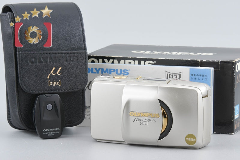 Olympus μ[mju:] ZOOM 105 DELUXE 35mm Point & Shoot Film Camera w/ Box