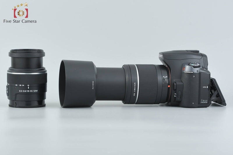 SONY α330 DSLR-A330 Black 10.2 MP 18-55 55-200 Lenses [Japanese Language Only]