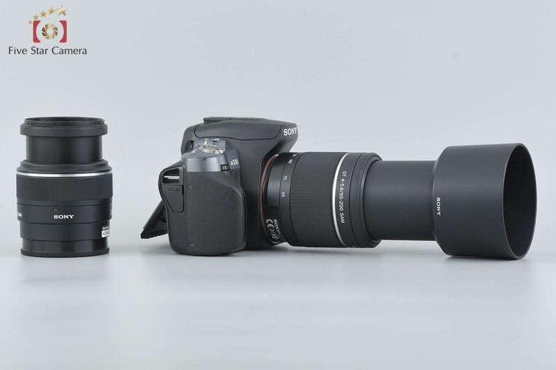 SONY α330 DSLR-A330 Black 10.2 MP 18-55 55-200 Lenses [Japanese Language Only]