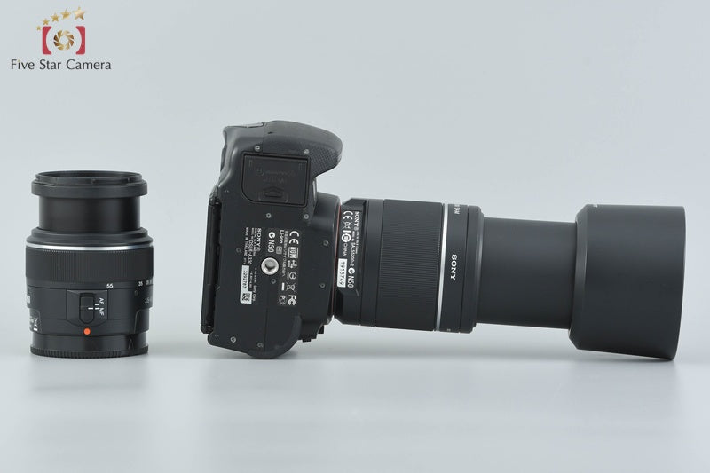 SONY α330 DSLR-A330 Black 10.2 MP 18-55 55-200 Lenses [Japanese Language Only]
