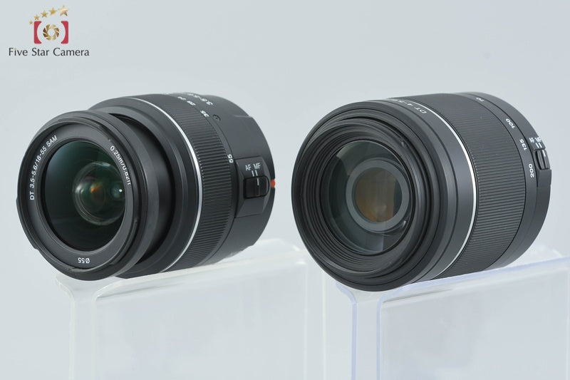 SONY α330 DSLR-A330 Black 10.2 MP 18-55 55-200 Lenses [Japanese Language Only]