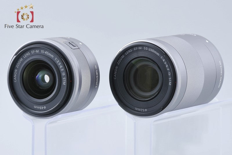 "Count 2,000" Canon EOS Kiss M / M50 White 24.0 MP 15-45 55-200 IS STM Lenses