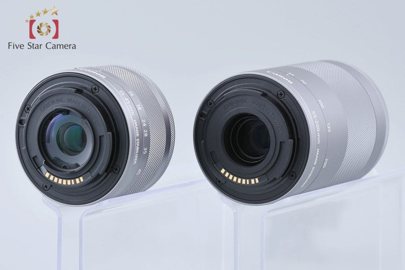 "Count 2,000" Canon EOS Kiss M / M50 White 24.0 MP 15-45 55-200 IS STM Lenses