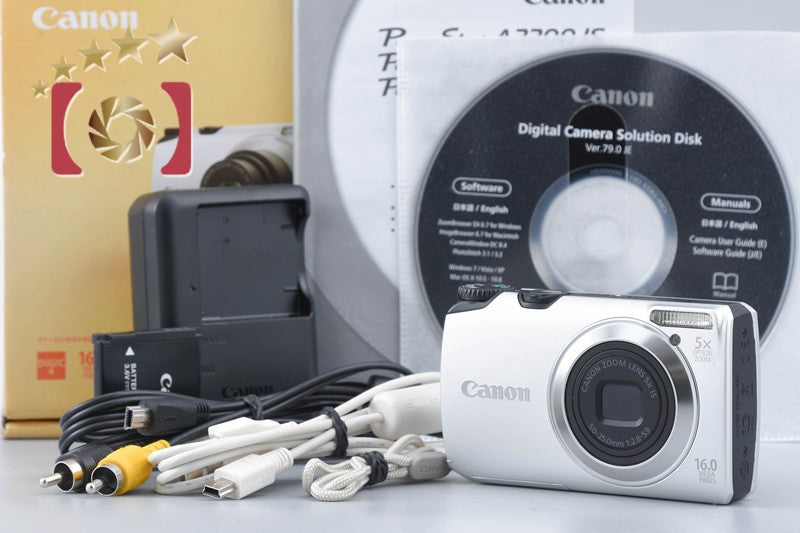 Canon PowerShot A3300 IS Silver 16.0 MP Digital Camera w/ Box