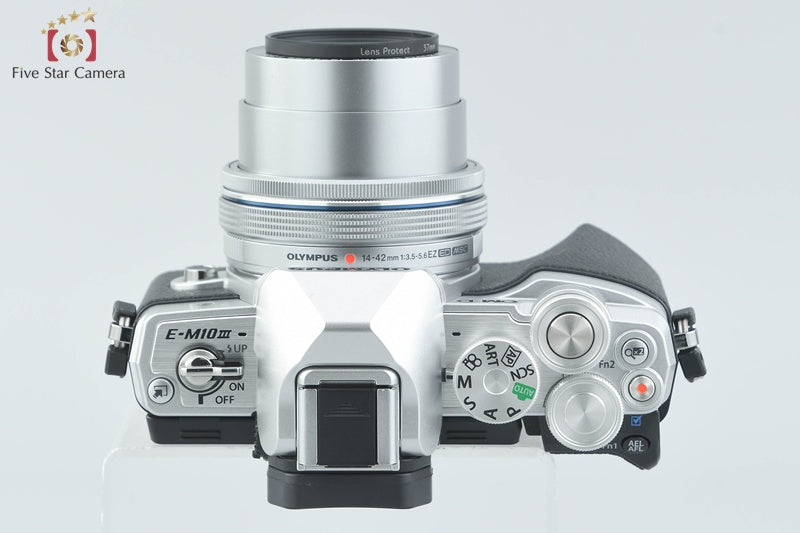 "Count 1,333" Olympus OM-D E-M10 Mark III Silver 16.0 MP Digital Camera 14-42 Lens