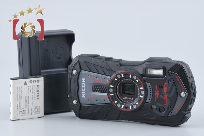 "Count 90" Ricoh PENTAX WG-30 Black 16.0 MP Waterproof Action Camera