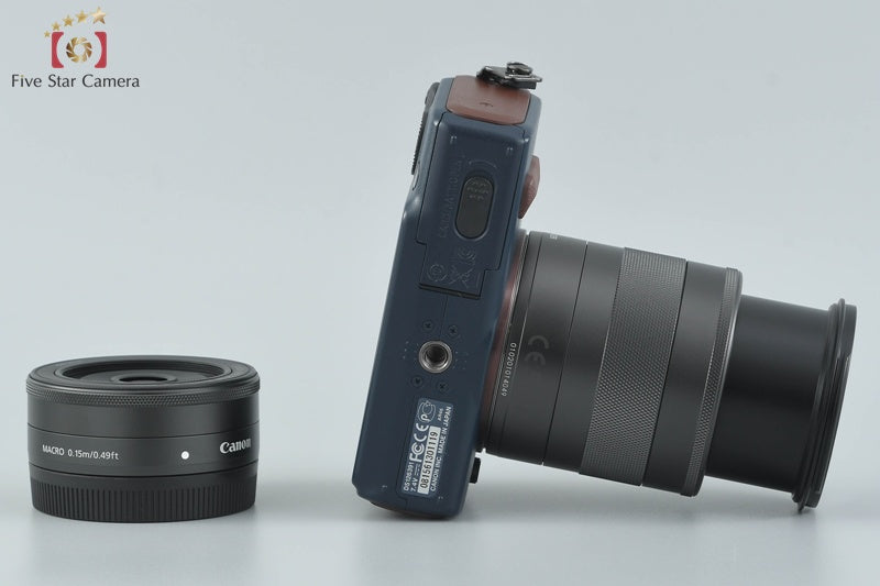 Canon EOS M Bay Blue 18.0 MP Mirrorless Camera 18-55 22 Lenses