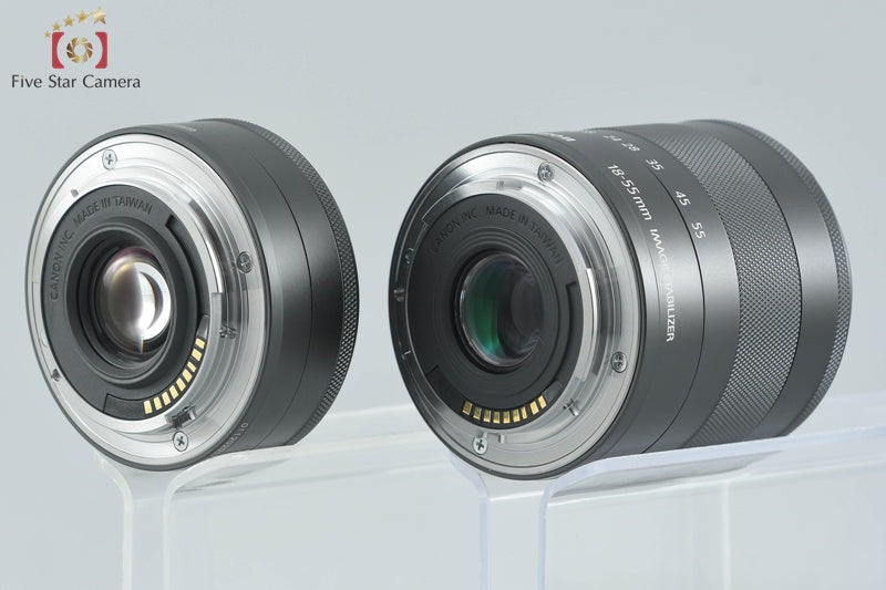 Canon EOS M Bay Blue 18.0 MP Mirrorless Camera 18-55 22 Lenses