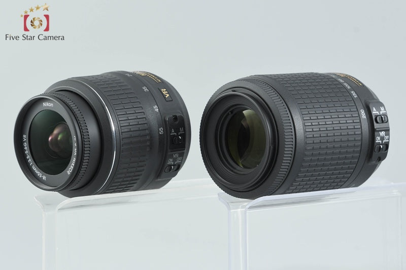 "Shutter count 891" Nikon D3200 Black 24.2 MP DSLR 18-55 55-200 Lenses