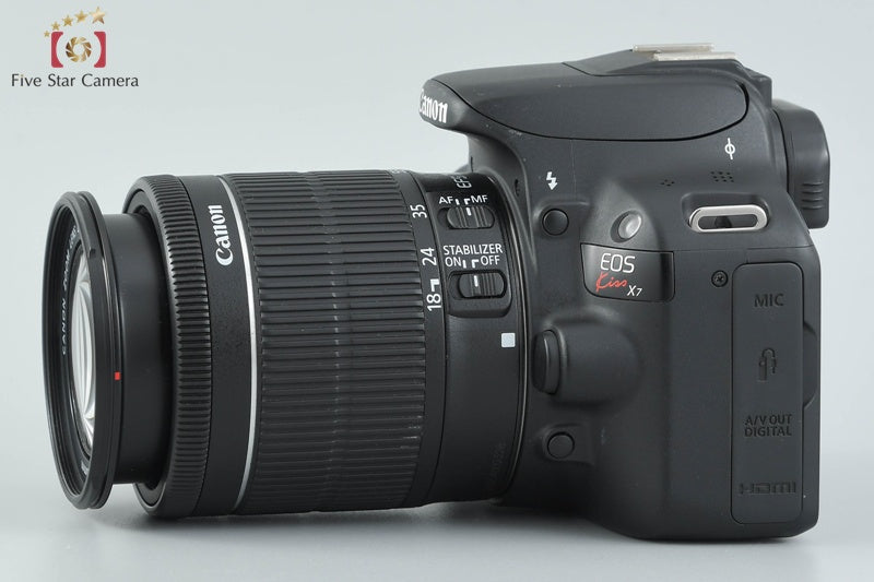 Canon EOS Kiss X7 / Rebel SL1 / 100D Black 18.0 MP EF-S 18-55 IS STM Lens