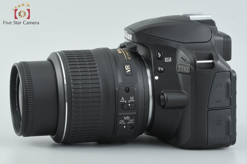 "Shutter count 4,359" Nikon D3300 Black 24.2 MP DSLR 18-55 VR Lens