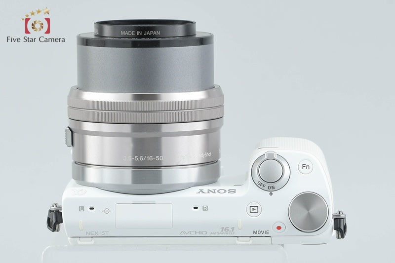 SONY α NEX-5T White 16.1 MP Digital Camera 16-50 Lens [Japanese Language Only]