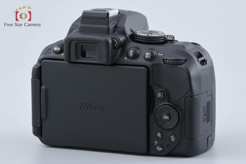 "Count 2,751" Nikon D5300 Black 24.2 MP DSLR Camera 18-55 VR II Lens w/ Box