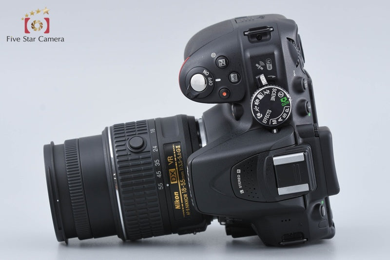 "Count 2,751" Nikon D5300 Black 24.2 MP DSLR Camera 18-55 VR II Lens w/ Box