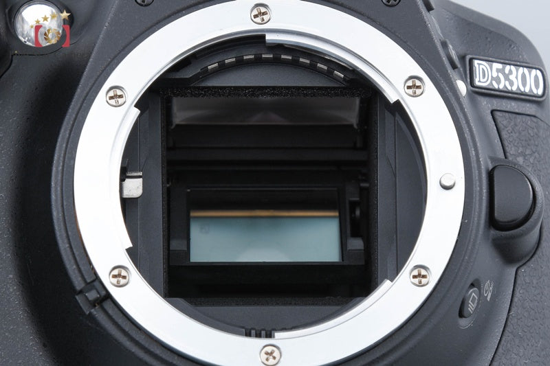 "Count 2,751" Nikon D5300 Black 24.2 MP DSLR Camera 18-55 VR II Lens w/ Box