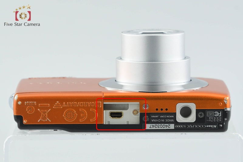 Nikon COOLPIX S3000 Fine Orange 12.0 MP Digital Camera