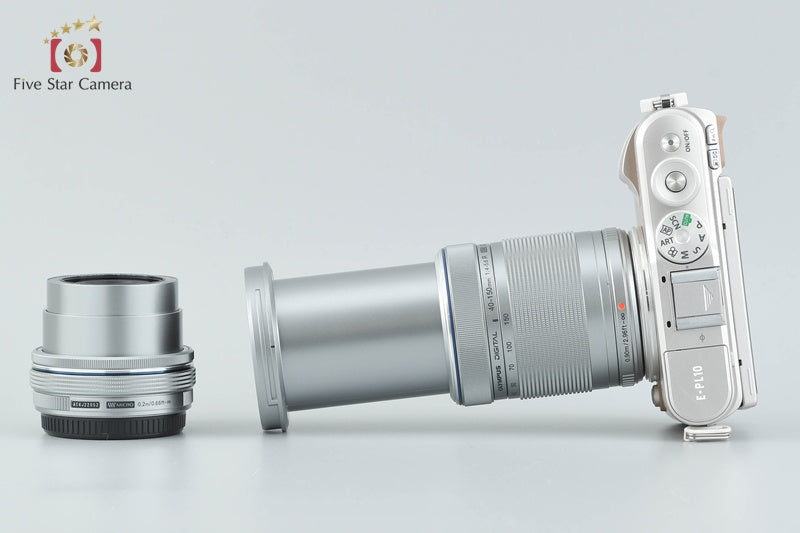 "Count 268" Olympus PEN E-PL10 Brown 16.1 MP EZ 14-42 40-150 Lenses