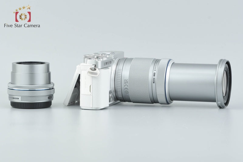 "Count 1,003" Olympus PEN E-P7 White 20.3 MP DSLR EZ 14-42 40-150 Lenses